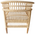 Πολυθρόνα Necorian Paakoworld Teak Ξύλο με pe Rattan σε Φυσική Απόχρωση και Λευκό Μαξιλάρι 80x70x87εκ