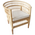 Πολυθρόνα Necorian Paakoworld Teak Ξύλο με pe Rattan σε Φυσική Απόχρωση και Λευκό Μαξιλάρι 80x70x87εκ