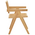 Πολυθρόνα Winslow Pakoworld Φυσικό Rubberwood 52x59x79εκ