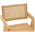 Πολυθρόνα Winslow Pakoworld Φυσικό Rubberwood 52x59x79εκ