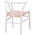 Καρέκλα Wishbone Pakoworld Rubberwood-Σχοινί σε Λευκή Απόχρωση 60x51x80εκ