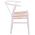 Καρέκλα Wishbone Pakoworld Rubberwood-Σχοινί σε Λευκή Απόχρωση 60x51x80εκ