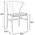 Καρέκλα Wishbone Pakoworld Rubberwood-Σχοινί σε Λευκή Απόχρωση 60x51x80εκ