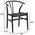 Καρέκλα Wishbone Pakoworld Rubberwood-Σχοινί σε Μαύρη Απόχρωση 60x51x80εκ