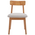 Καρέκλα Tullo Pakoworld Rubberwood σε Φυσική Απόχρωση 46x45x78εκ