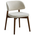 Καρέκλα Siena Pakoworld Rubberwood σε Καρυδί-Εκρού Απόχρωση 48x50x81εκ