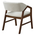 Πολυθρόνα Livia Pakoworld Rubberwood σε Καρυδί-Εκρού Απόχρωση 47.5x54.5x78εκ