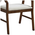 Πολυθρόνα Livia Pakoworld Rubberwood σε Καρυδί-Εκρού Απόχρωση 47.5x54.5x78εκ
