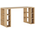 Γραφείο Colmar Pakoworld σε oak Απόχρωση 140x60x75εκ
