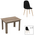 Τραπεζαρία Manka-Bella Pakoworld σετ 5τεμ σε Sonoma Truffle Απόχρωση 110x80x70εκ