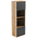 Ντουλάπα Κουζίνας Rowan Pakoworld σε oak-Ανθρακί Απόχρωση 60x42x182εκ
