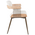 Πολυθρόνα Cameo Pakoworld Μέταλλο Μπρονζέ-White-Wash Ξύλο-Μπέζ Ύφασμα 53x49.5x75.5εκ