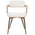 Πολυθρόνα Cameo Pakoworld Μέταλλο Μπρονζέ-White-Wash Ξύλο-Μπέζ Ύφασμα 53x49.5x75.5εκ