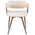 Πολυθρόνα Cameo Pakoworld Μέταλλο Μπρονζέ-White-Wash Ξύλο-Μπέζ Ύφασμα 53x49.5x75.5εκ