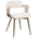 Πολυθρόνα Cameo Pakoworld Μέταλλο Μπρονζέ-White-Wash Ξύλο-Μπέζ Ύφασμα 53x49.5x75.5εκ