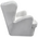 Πολυθρόνα Regalo Pakoworld Βελούδο σε Λευκή Απόχρωση 75x88x85εκ