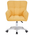 Καρέκλα Γραφείου Εργασίας Givole Pakoworld σε Κίτρινο Μπουκλέ Ύφασμα 55x55x75-84εκ