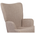 Πολυθρόνα-Μπερζέρα Gerlina Pakoworld Γκρι-Μπεζ Ύφασμα με Πόδι σε Φυσική Απόχρωση 71x64x94εκ