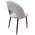 Καρέκλα Lovingo Pakoworld Βελούδο Γκρι με Μαύρα Μεταλλικά Πόδια 50x47x85.5εκ