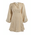 Ble Φορεμα Κοντο με Μακρυ Μανικι και Ανοιγμα στη Πλατη Εκρου one Size (100% Cotton)