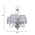 Φωτιστικο Οροφης 5φωτο με Κροσσια Μεταλλικο Γκρι/λευκο 45χ45χ60/100