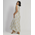Ble Φορεμα Μακρυ Αμανικο Γκρι Ανοιχτο με Χρυσο Κεντημα Ψαροκοκκαλο (60%cotton,40%linen)