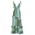 Ble Φορεμα Αμανικο σε Πρασινο/μπλε Χρωμα Ομπρε με Χρυσες Λεπτομερειες one Size (100% Crepe).