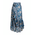Ble Φουστα Μακρια Κρουαζε σε Σκουρο Μπλε Χρωμα με Χρυσα Σχεδια s/m (100% Crepe)