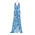 Ble Φορεμα Αμανικο Τυρκουαζ/μπλε με Σχεδια one Size (100%viscose Satin)