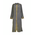Ble Πουκαμισα Μακρια σε Μαυρο/μπεζ Χρωμα με Σχεδια και Κουμπια Μακρυ Μανικι s/m (28%silk / 72%crepe)