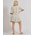 Ble Φορεμα με Μακρυ Μανικι σε Μπεζ Χρωμα me Δαντελα one Size  (100% Cotton) .