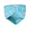 Ble Τσαντακι/φακελος Ψαθινο σε Γαλαζιο Χρωμα με Γεωμετρικα Σχεδια 24χ1χ17
