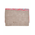 Ble Τσαντακι/φακελος Ψαθινο σε Ροζ/γκρι Χρωμα με Χρυσες Λεπτομερειεσ24χ1χ17