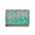 Ble Τσαντακι/φακελος Ψαθινο σε Πρασινο/μπεζ Χρωμα με Χρυσα Σχεδια 24χ1χ17