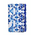 Ble Φουλαρι σε Ασπρο/μπλε Χρωμα 180x60 (100% Crepe)
