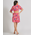 Ble Φορεμα Konto με Ανοιγμα στη Πλατη σε ροζ-Φουξ one Size (100% Crepe)