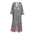 Ble Φορεμα/καφτανι Μακρυ με Μακρυ Μανικι Ασπρομυρο με Κοκκινες Λεπτομερειες one Size (100% Cotton)