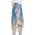 Ble Φουλαρι/παρεο Μπλε με Λευκεσ/χρυσες Λεπτομερειες 100x180 (100% Cotton)