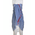 Ble Φουλαρι/παρεο Μπλε Εκρου με Σχεδια και Κοκκινα Κροσσια 100χ180 (100% Cotton)