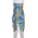 Ble Φουλαρι/παρεο Μπλε/λευκο/κιτρινο με Γεωμετρικα Σχεδια 180χ100 (100%cotton)