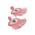 Ble s/2 Σκουλαρικια ''ματι'' σε ροζ Χρωμα με Χαντρες και Κροσσια