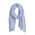 Ble Φουλαρι/παρεο Λευκο με Μπλε Λουλουδια 100x180 (100% Cotton)
