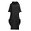 Ble Φορεμα με Κοντο Μανικι σε Μαυρο Χρωμα one Size (100% Linen)