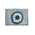 Ble Τσαντακι/φακελος  Ψαθινο ''ματι΄΄ σε Ασημι/μπλε Χρωμα (100% Jute) 30x2x20