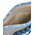 Ble Τσαντακι/φακελος  Ψαθινο ''ματι΄΄ σε Ασημι/μπλε Χρωμα (100% Jute) 30x2x20