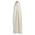 Ble Φορεμα Μακρυ Εξωπλατο σε Λευκο Χρωμα με Μπεζ Κορδονια one Size (100% Cotton)