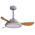 Ανεμιστηρας Οροφης Γκρι και Ξυλο με led φωσ και Κοντρολ Φ107 dc 35w