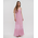 Ble Φορεμα Μακρυ Αμανικο σε ροζ Χρωμα one Size (100% Viscose)