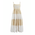 Ble Φορεμα Μπεζ/λευκο με Κεντητες Λεπτομερειες one Size (100% Cotton Flex)