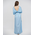 Ble Φορεμα Μακρυ με 3/4 Μανικι Γαλαζιο με Χρυσα Κορδονια one Size (100% Rayon)